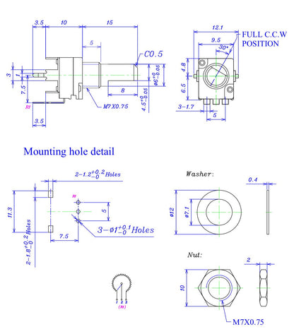 Potentiometer D-Shaft
