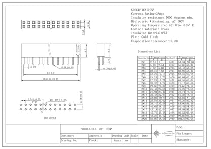 Pin Header Female 2x40