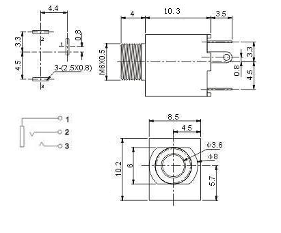 PJ301-CM technical drawing