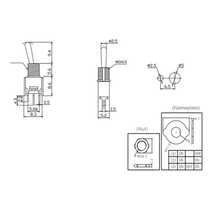 Sub-Mini Toggle Switch